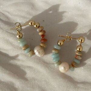 Vintage style hoop earrings N282